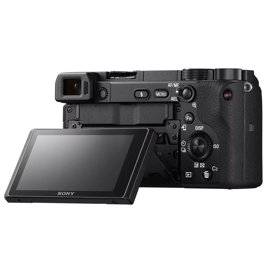 Lens Editing Bundle ILCE-6400L/B 0.43x Angle f/3.5-5.6 Power Telephoto 2.2X Extra Lens with 4K Sony 16-50mm + Wide Deco Camera Kit OSS Set and & Gear Case Mirrorless Battery Filter (Black) a6400