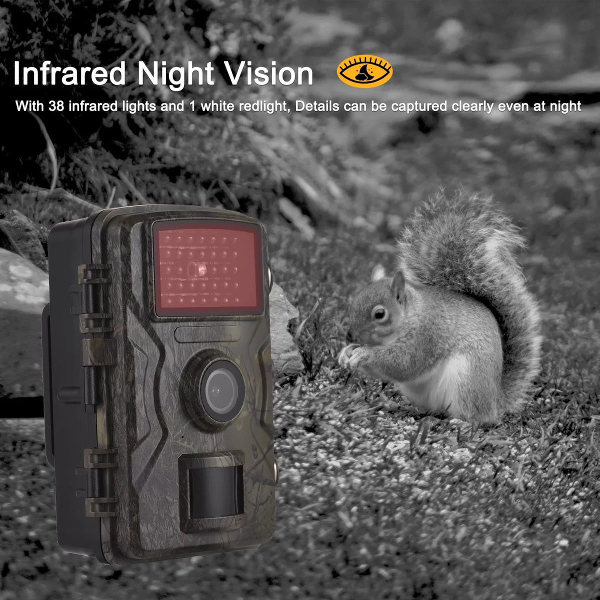 Camera Inch Camera Wildlife Supports IP66 Trigger Activated Night Motion 1080P 0.8s 2.0 Liquidproof 16MP Trail Time Screen Meterk Camera Tracking Vision TFT Color with Infrared