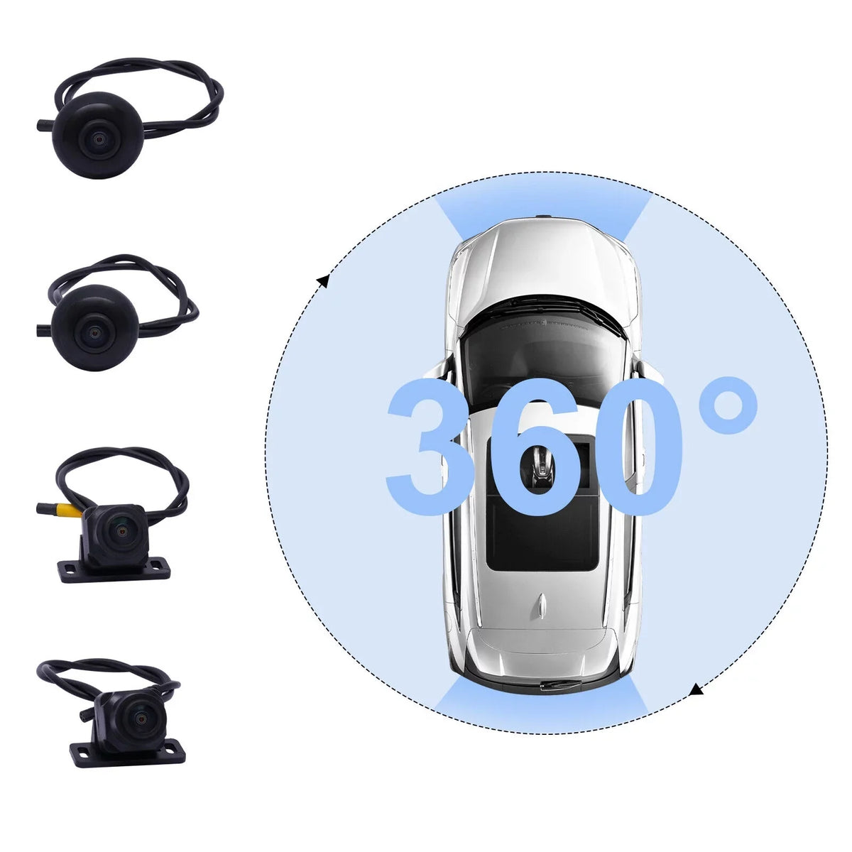 4-camera 1080P Panoramic Kits System View Seamless Recording DVR Miumaeov Bird 360° Car