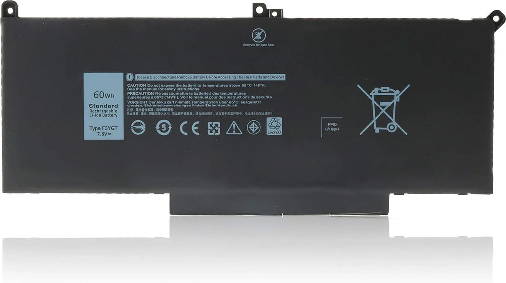 7480 7380 7280 p73g002 7490 60wh / 7000 for 7290/13 y Laptop 7000 Latitude 7000 14 7390 p29s002 F3YGT New 12 Dell