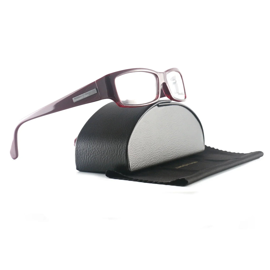 135 Zegna Eyeglasses Rectangle VZ3536 9M8 Red 55 Women's Ermenegildo 14