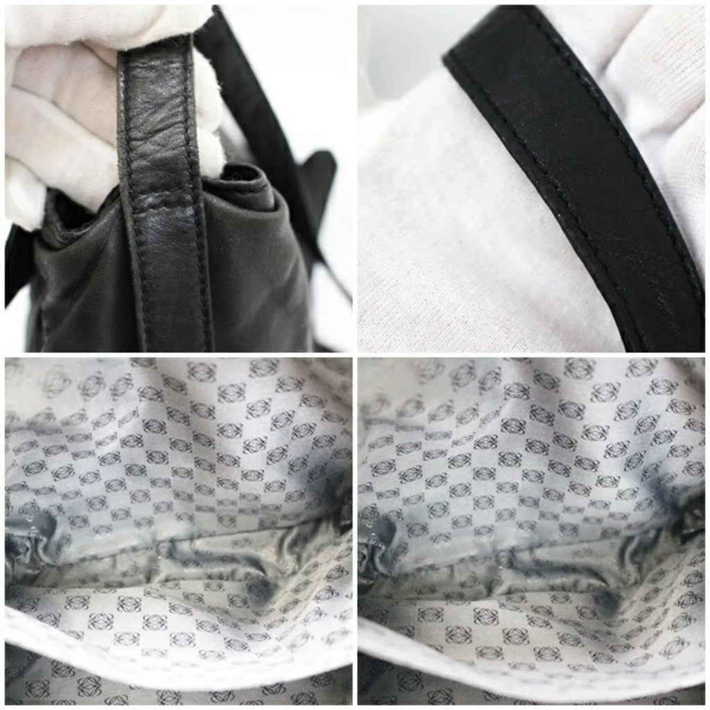 (Good)  Leather Anagram LOEWE Pre-Owned Black Loewe Shoulder Bag