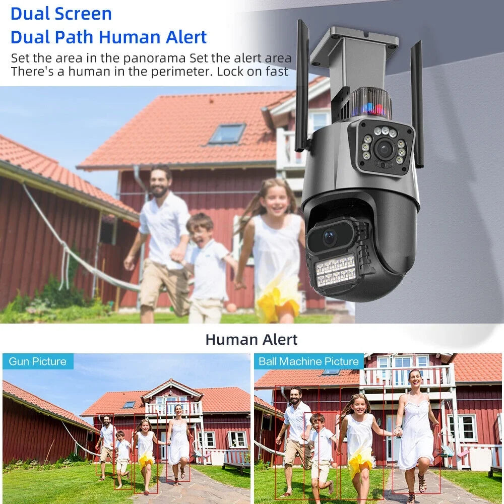 Dual Liquidproof Outdoor Enhanced Audio 1080P IP66 TF HD Slot Real-time Camera Two-Way Card Antenna