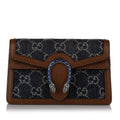 Pre-Owned Bag Mini Women Fabric Crossbody Authenticated GG Dionysus Denim Gucci Blue Super