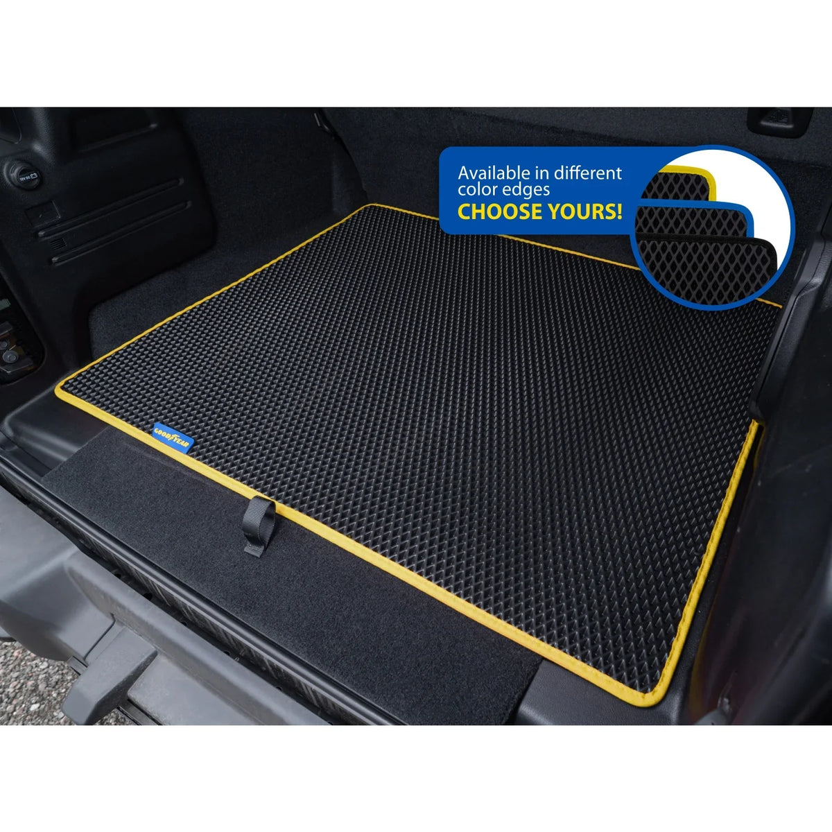 for Jeep Cargo Dirt Dimond Trapping Trunk Duty - Heavy r Shape, Technology Custom Wrangler Cargo - 2019-2024 Goodyear with Luggage Liquidproof, r Fit Anti-Slip Mat GY004562 & Liquid - r,