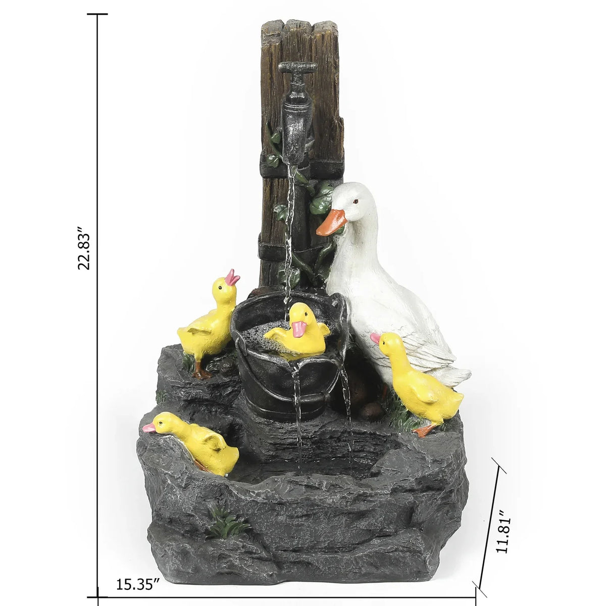 Duck Outdoor Antique Resin HomeStock Family Bath Ambiance Fountain