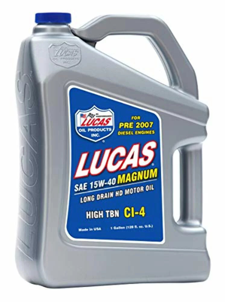 Lucas High Duty TBN Oil Motor Oil 128oz. 10076 15-40 Truck Heavy