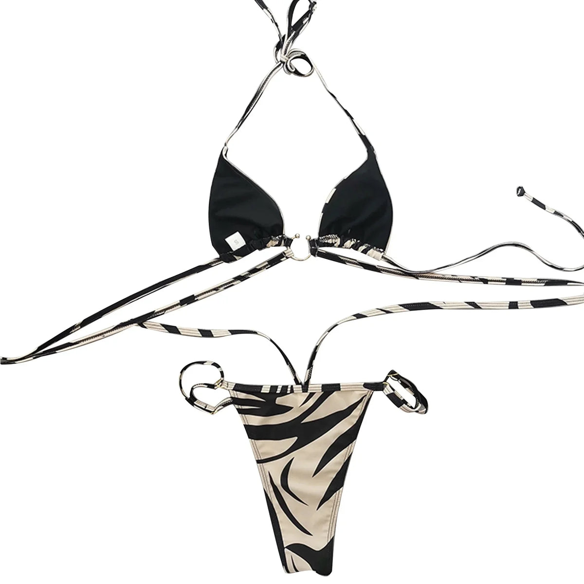 Up Lace Bikini Split Swimsuit Women Panda Color Sexy d Two for Swimsuits
