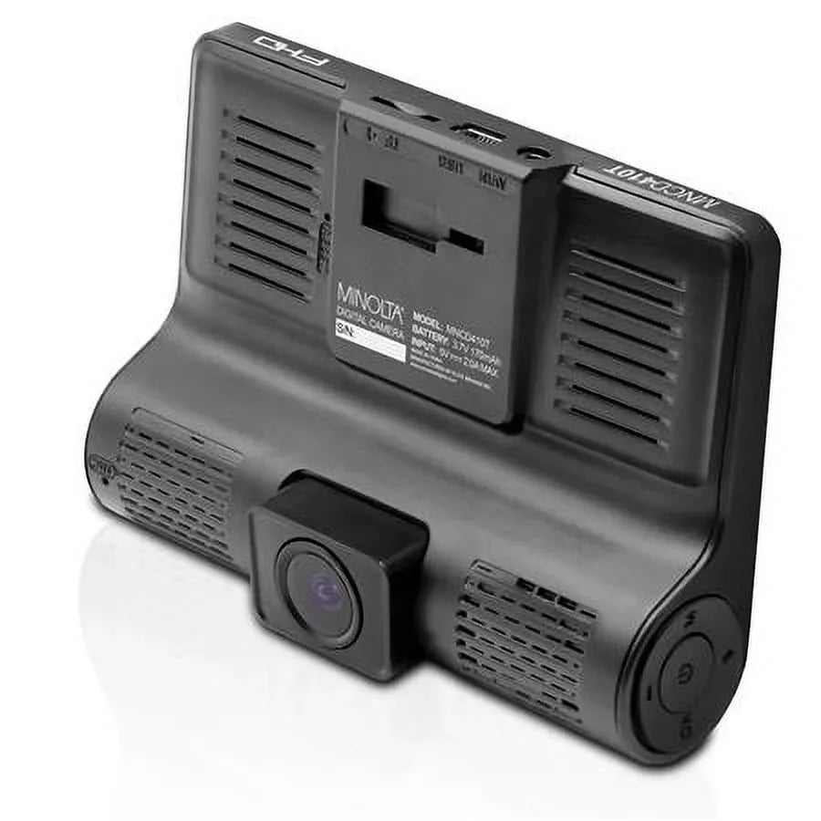 Screen and Recording, MNCD410T Front Camera 3-Channel View Rear Dash Full with Black HD LCD 4"