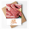 Note Raw Thank Texture Cards Chop Rib You Blank Meat Food Envelopes