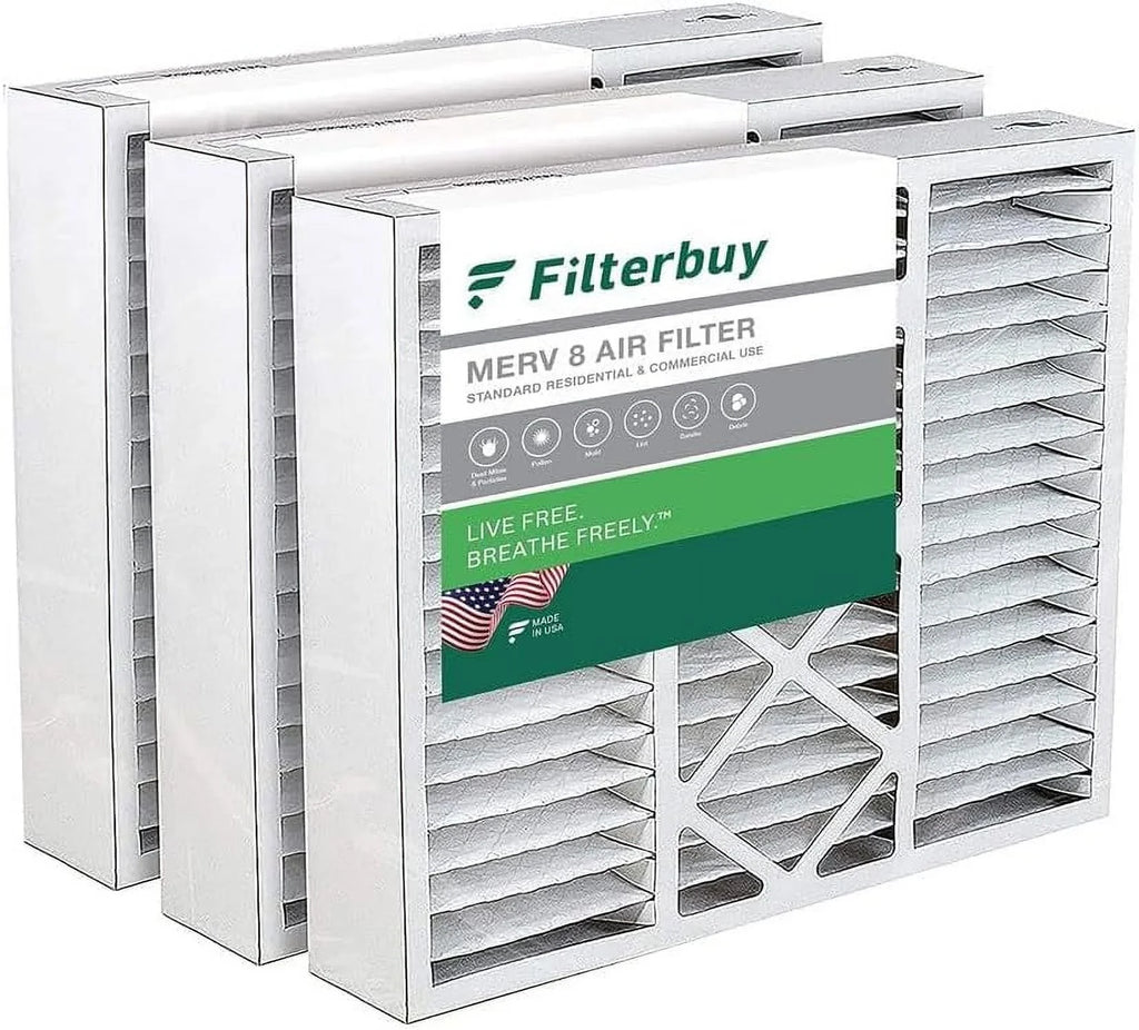 8 Amana, for Nordyne Goodman, (3-Pack) and Air Filterbuy AC MERV Furnace Filters Pleated 20x22x5 HVAC