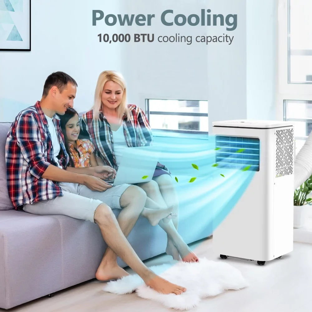 Fan Portable Kit BTU Conditioner AC NPL-06C Indoor Room Freestanding Air Unit Dehumidifier Window Remote 10,000 Bedroom W/ LifePlus