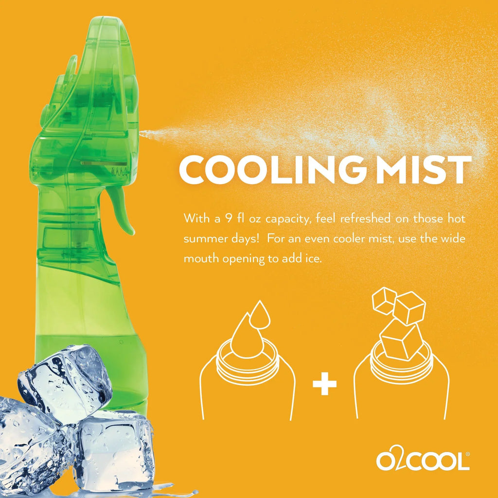Misting for inch 3.5 Fan O2COOL Battery Powered Pack Green, 2 Cooling, Personal