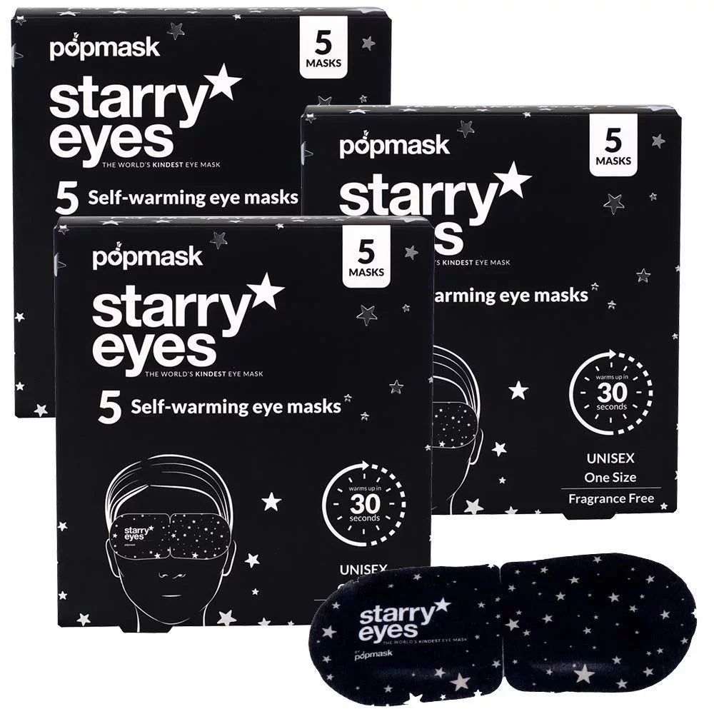 15 3 Count Popmask Mask, 5 Eyes Count, Pack, Warming Self Eye Starry Total