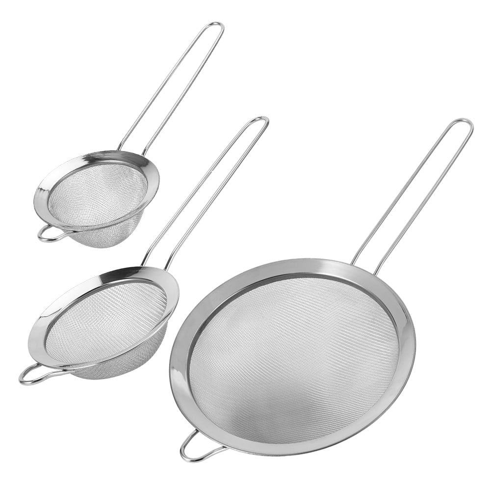 Food Filter Dekaim Filter Mesh Flour Steel Stainless 3Pcs Strainer Supplies Filter Kitchen Residue Mesh Sieve