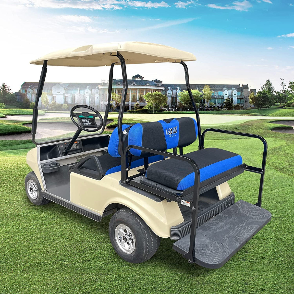 Club 10L0L Blue EZGO & Golf RXV 2000-up Front Cart for Black Rear DS Car Cover Seat Set TXT