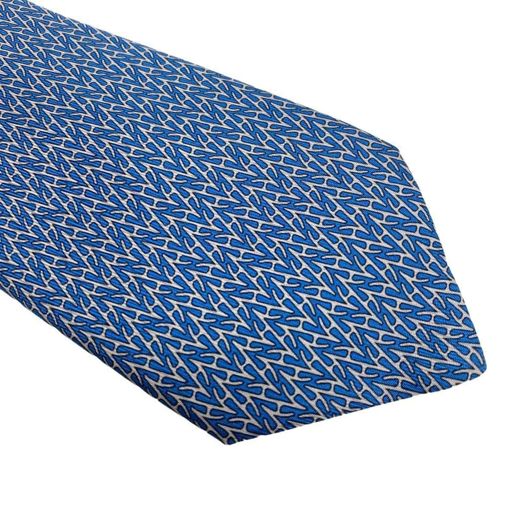 necktie, H-roll New) blue, (Like Pre-Owned HERMES Z0006122 men's