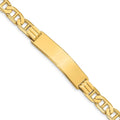 14K Gold Auriga for 8 Anchor Yellow Id inch Jewelry Fine Link Women Bracelet