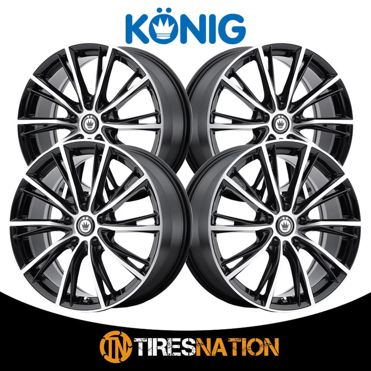 Konig 5x112 Impression 53MB Machined Black (45mm) Wheel 16x7.5