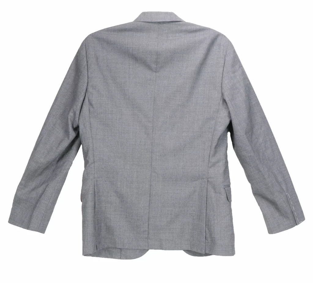 EU US - 40 Brunello Suit / Cucinelli Men's Grey Wool 50 Woven