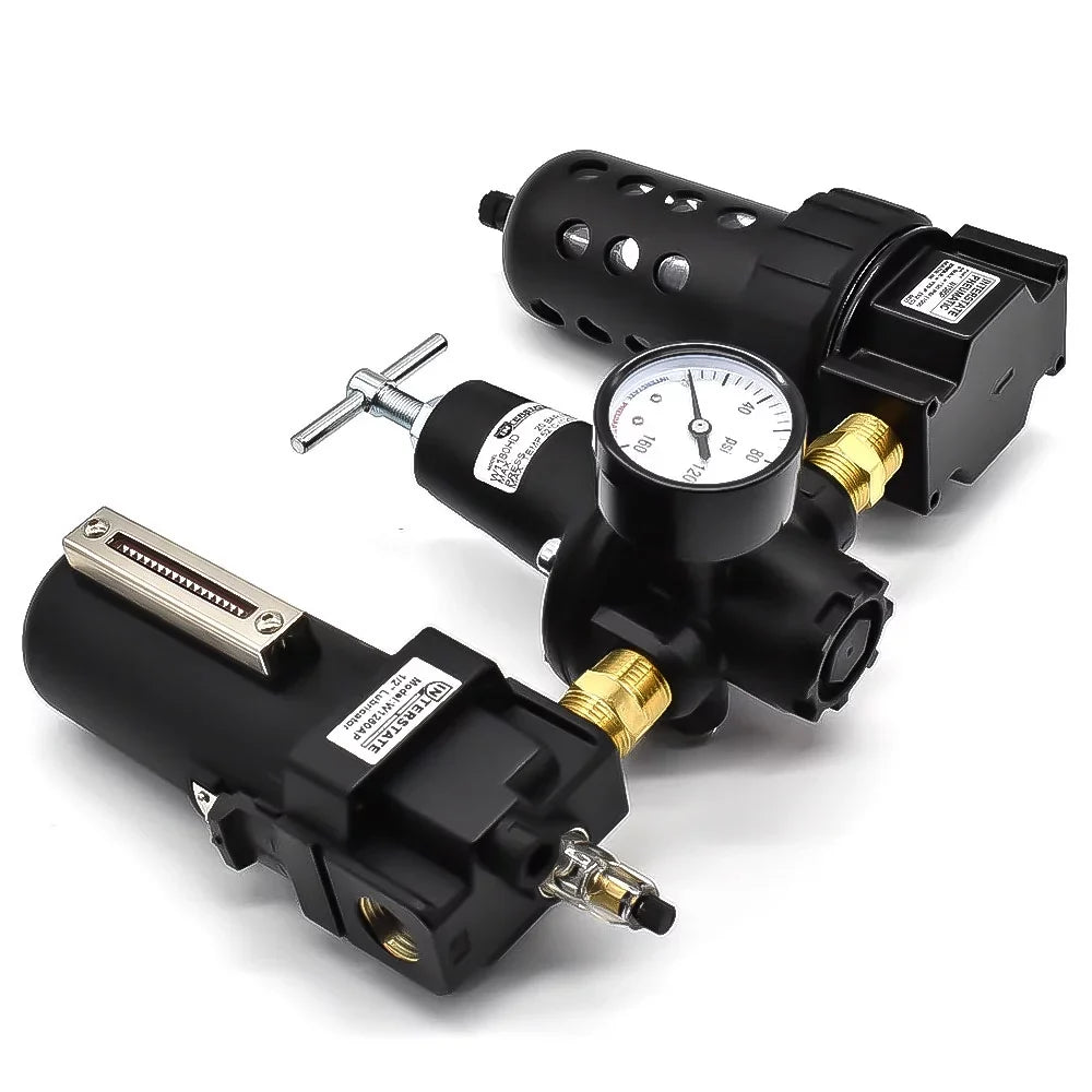 Integral Combo Bowl â€ Made Handle Large Regulator Filter Pneumatics 1/2" USA in - Lubricator WC1081HDGP Poly Interstate "T"