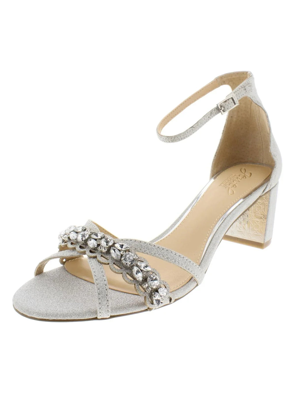 Badgley Block Leather Evening Patent Mischka Giona Sandals Heel  Jewel