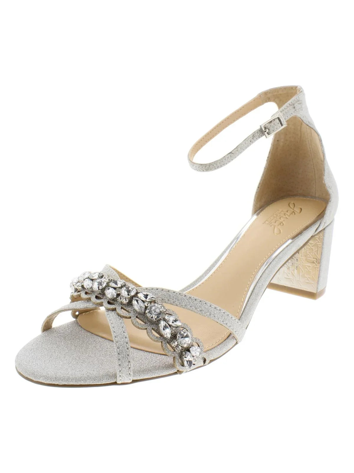 Badgley Block Leather Evening Patent Mischka Giona Sandals Heel  Jewel