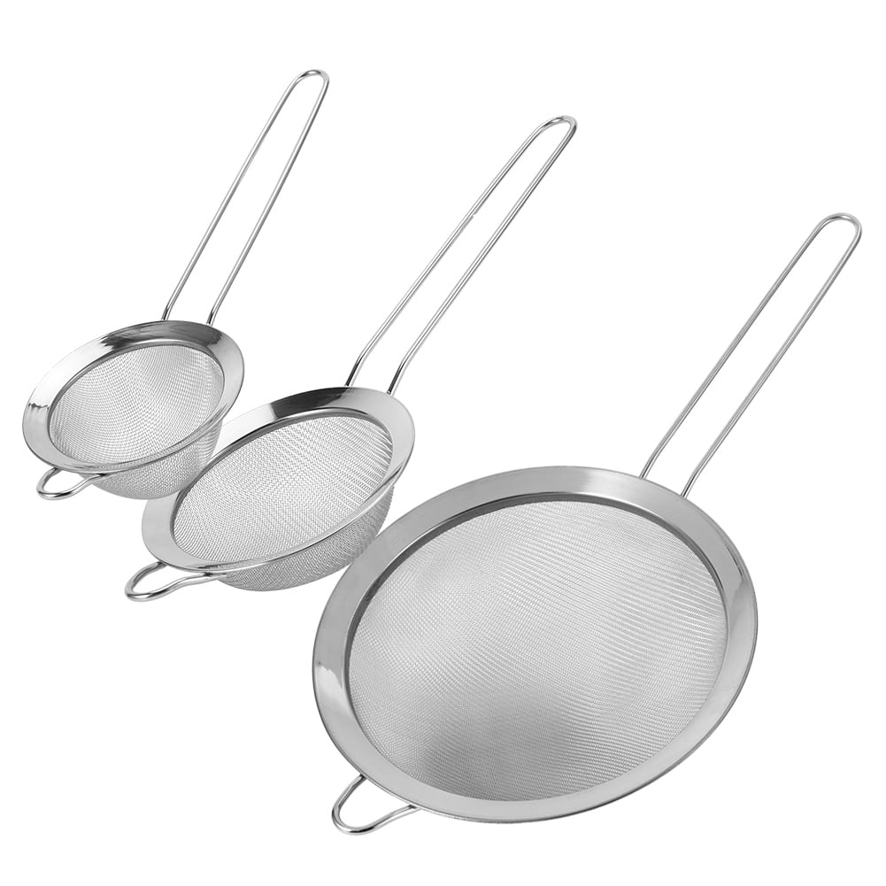 Food Filter Dekaim Filter Mesh Flour Steel Stainless 3Pcs Strainer Supplies Filter Kitchen Residue Mesh Sieve