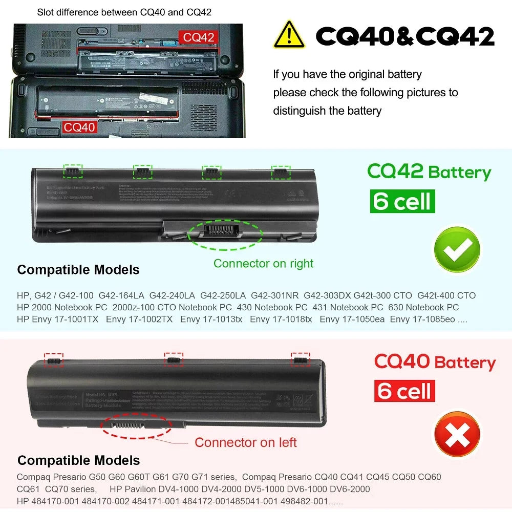 CQ58-A10NR CQ57-489WM Presario CQ62-A00 Compaq CQ62-100 New Laptop Battery for CQ58