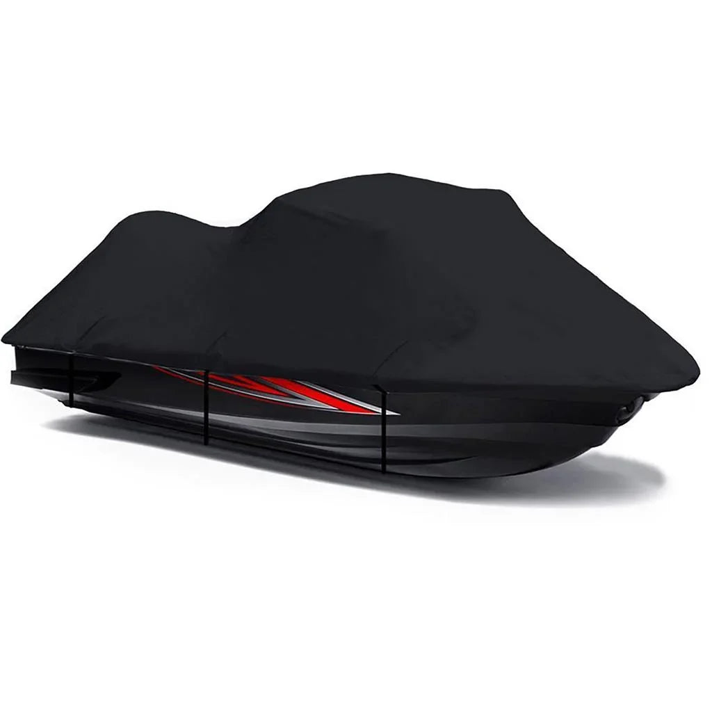 1997 Compatible 600 Cover 648 111" BLACK Seater Cover Cat Tiger JetSki 2 Shark Carlo Jet 1996 for Ski DENIER Monte Arctic