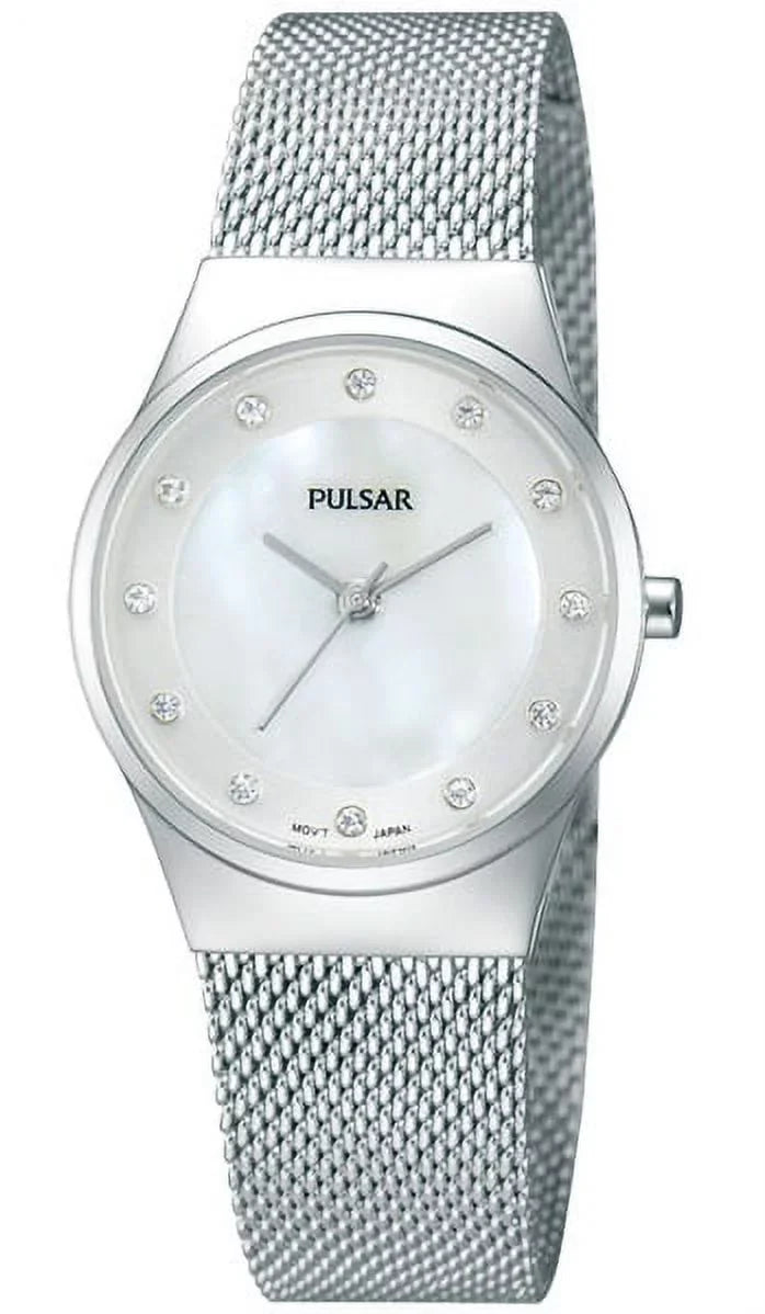 Easy MOP PH8053 Crystal Bracelet Design Watch Mesh Swarovski Dial Women's Steel
