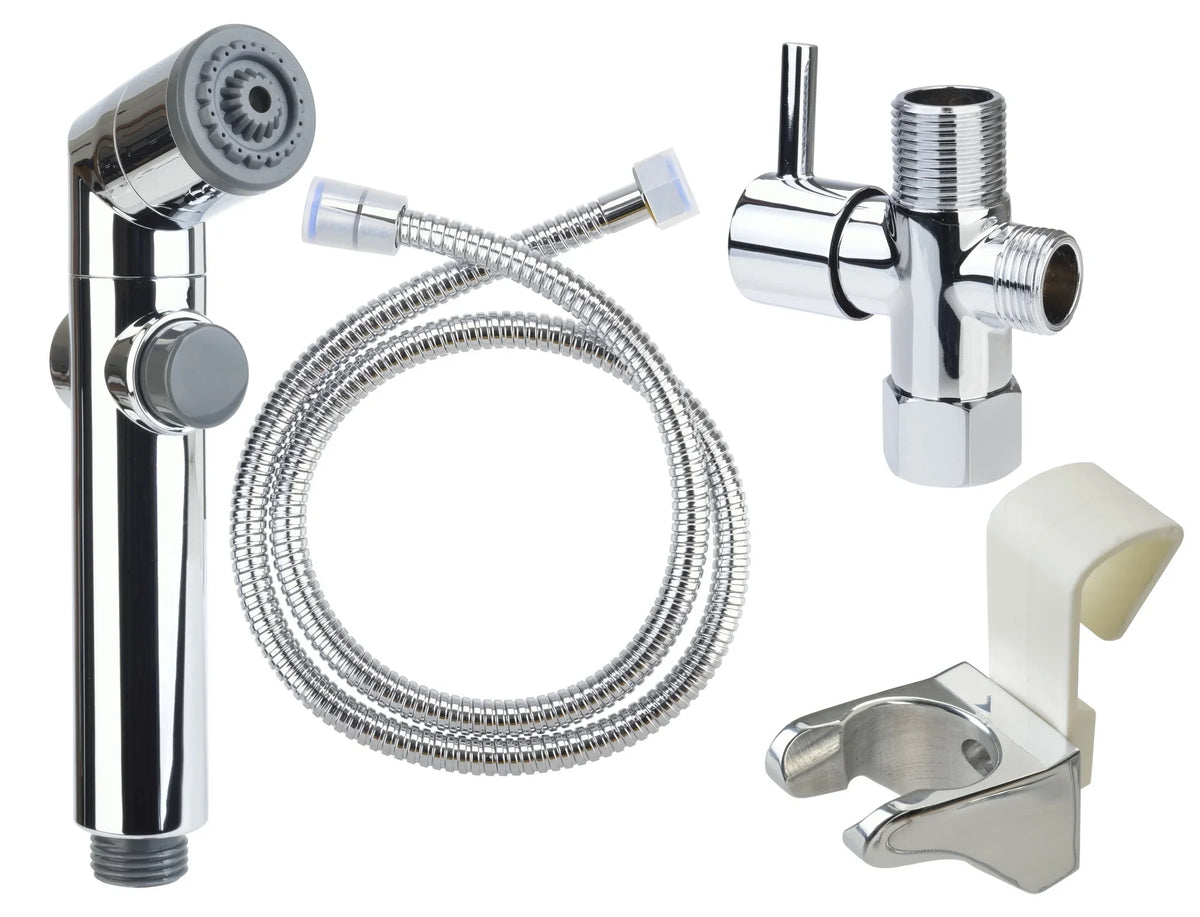 Sprayer Accessories CleanSpa Bidet Held Dual Included Brondell Hand All Spray with in Silver, Pattern