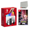 Pearl Screen Shining Switch Nintendo Cloth Cleaning and with OLED White Pokemon Console