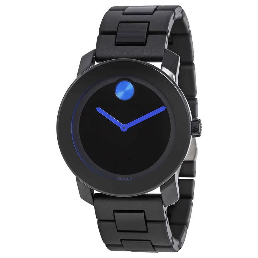 mm Stainless Dial Watch Bold Steel Movado TR90/Polyurethane 3600099 42 Mens Black