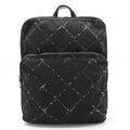 (Good) Rucksack Black Backpack Pre-Owned Chanel Old Travel CHANEL Jacquard Daypack Nylon