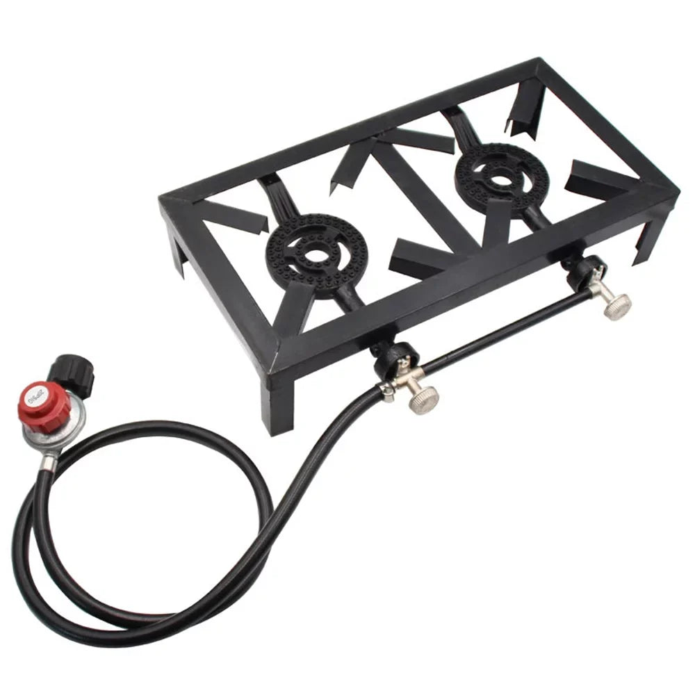 Stove for Patio Camping Cast walmeck ( Cooking Double Iron Propane Standard) BBQ Gas