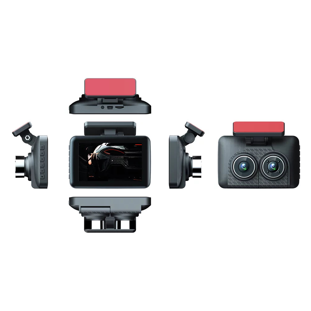 Camcorder, Car Triple Clear Rearview Mirror 4in Dash Recording Channel Andoer Cam, Car Video