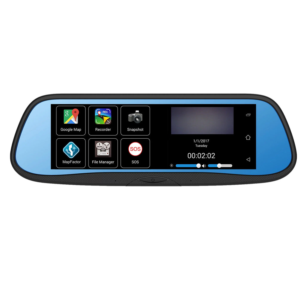 Android with 7" System DVR Mirror Monitor Camera BOYO and View Rear VTG700X