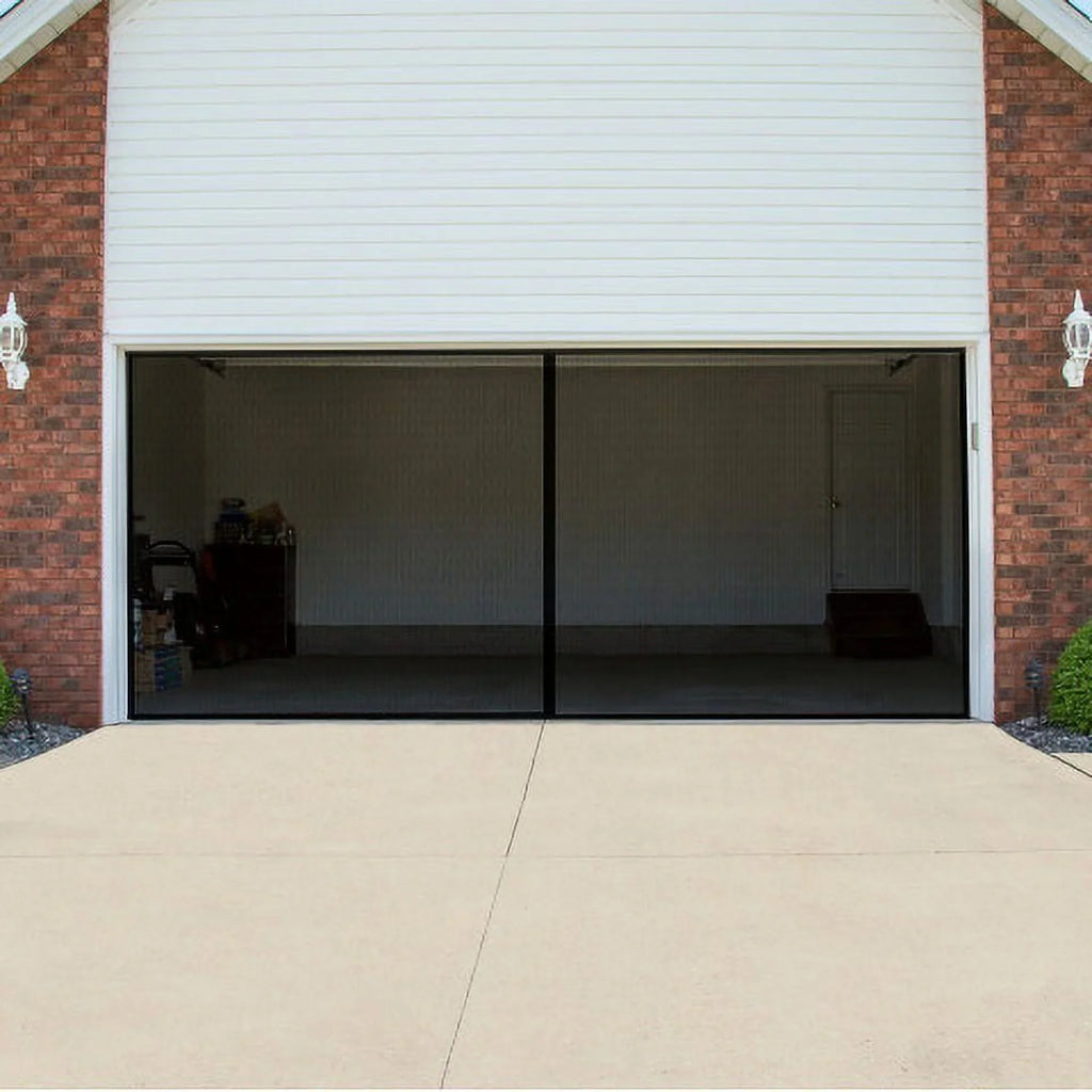 Pure Cover 2-Car Lbs Door Pack) Mesh Mosquito Net Garden - Garage (1 Screen Garages, 7.45 to Black