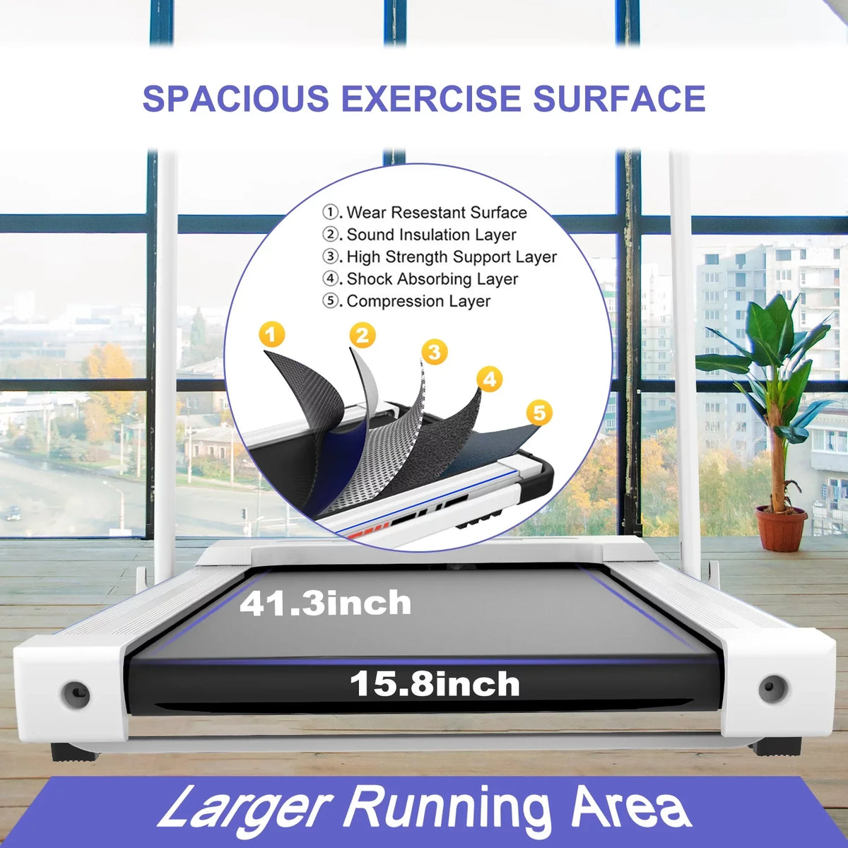 for HP Dcenta Treadmill in 1 Remote Under Control Foldable LED Joggi Machine, 2.5 Home, - Compact Display 2 Folding Walking Treadmill & Running Electric Treadmill Running Installation-Free FYC Desk