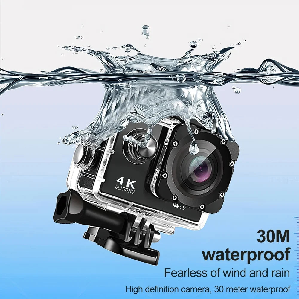 Camcorders 170D 4K Screen Camera DV Cam Action Liquidproof Video Camera Underwater 2.0-inch WiFi Helmet Sports Recorder Recording