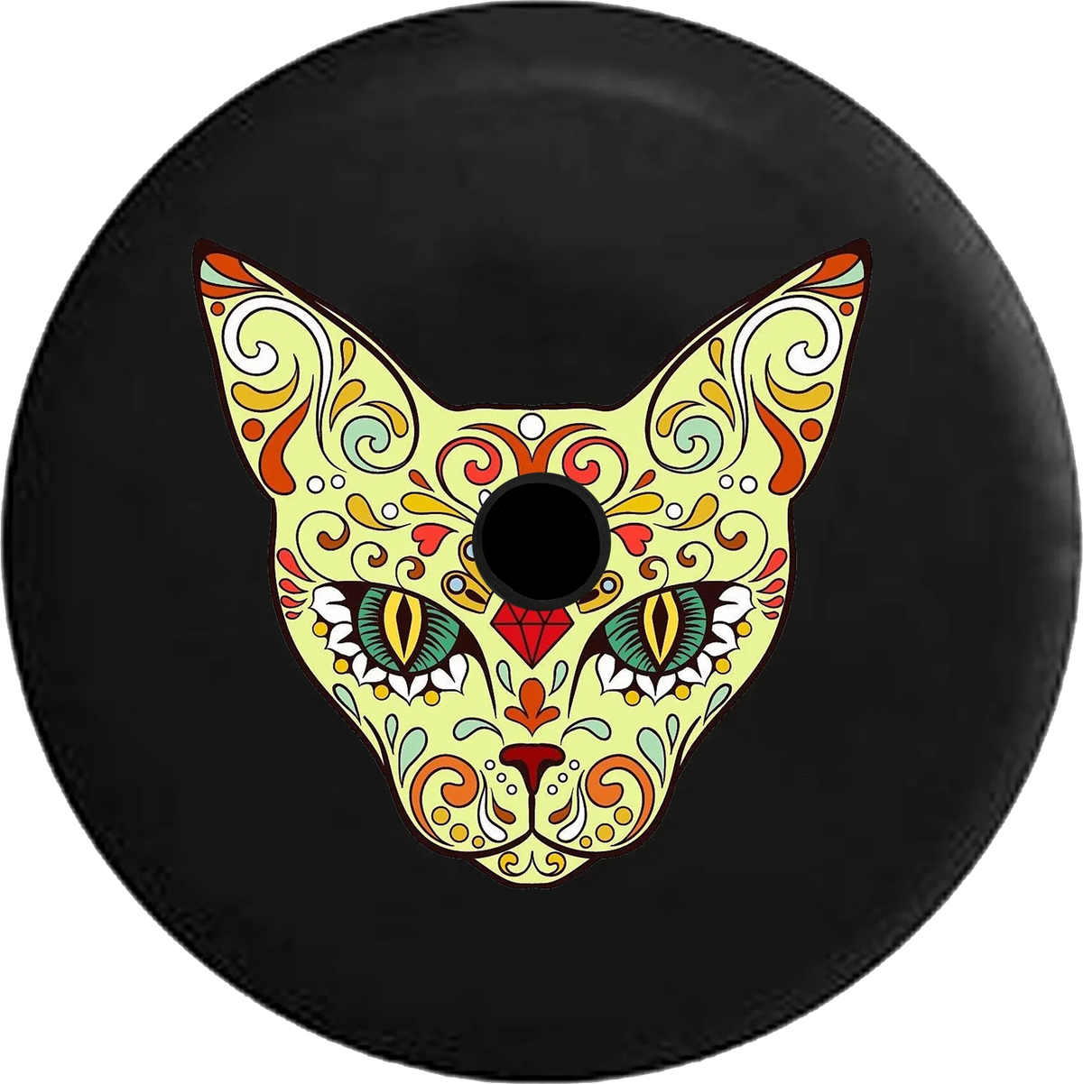 Backup Skull Spare 2019 Eye 2018 Egyptian RV Sugar Green Cover for Tire 32 Camera JL Cat Jeep Wrangler Inch