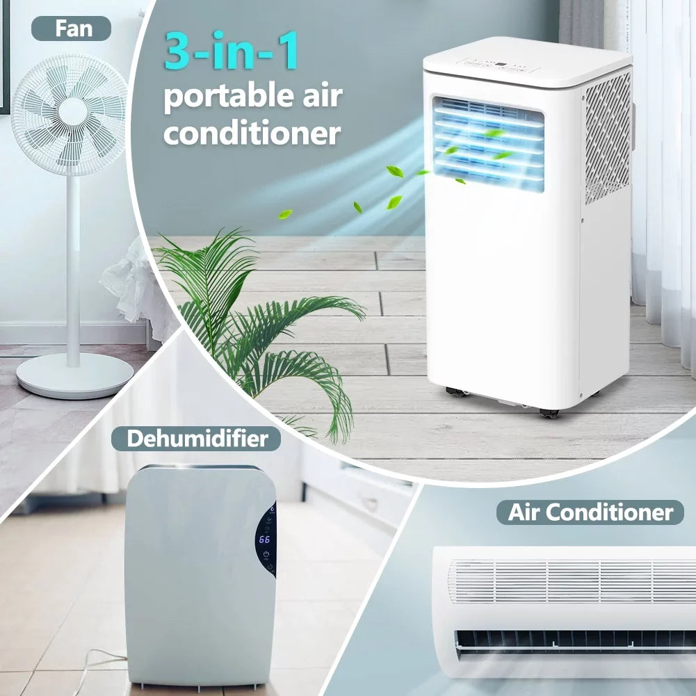 Fan Portable Kit BTU Conditioner AC NPL-06C Indoor Room Freestanding Air Unit Dehumidifier Window Remote 10,000 Bedroom W/ LifePlus