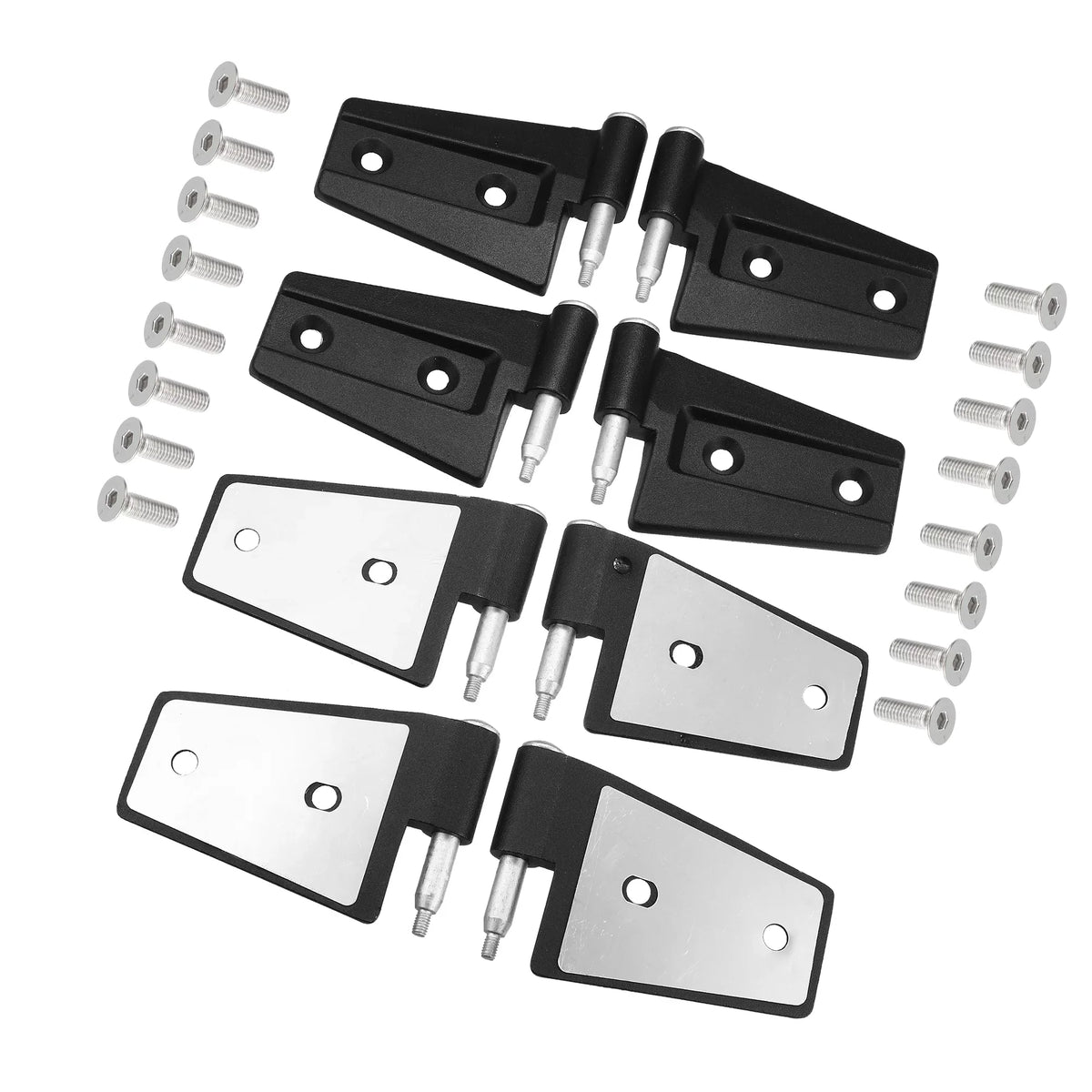 Door for Rear on Door Right 2007-2018 8pcs Unique Bargains with Upper Jeep Hinge Front Bolts JK Wrangler Left