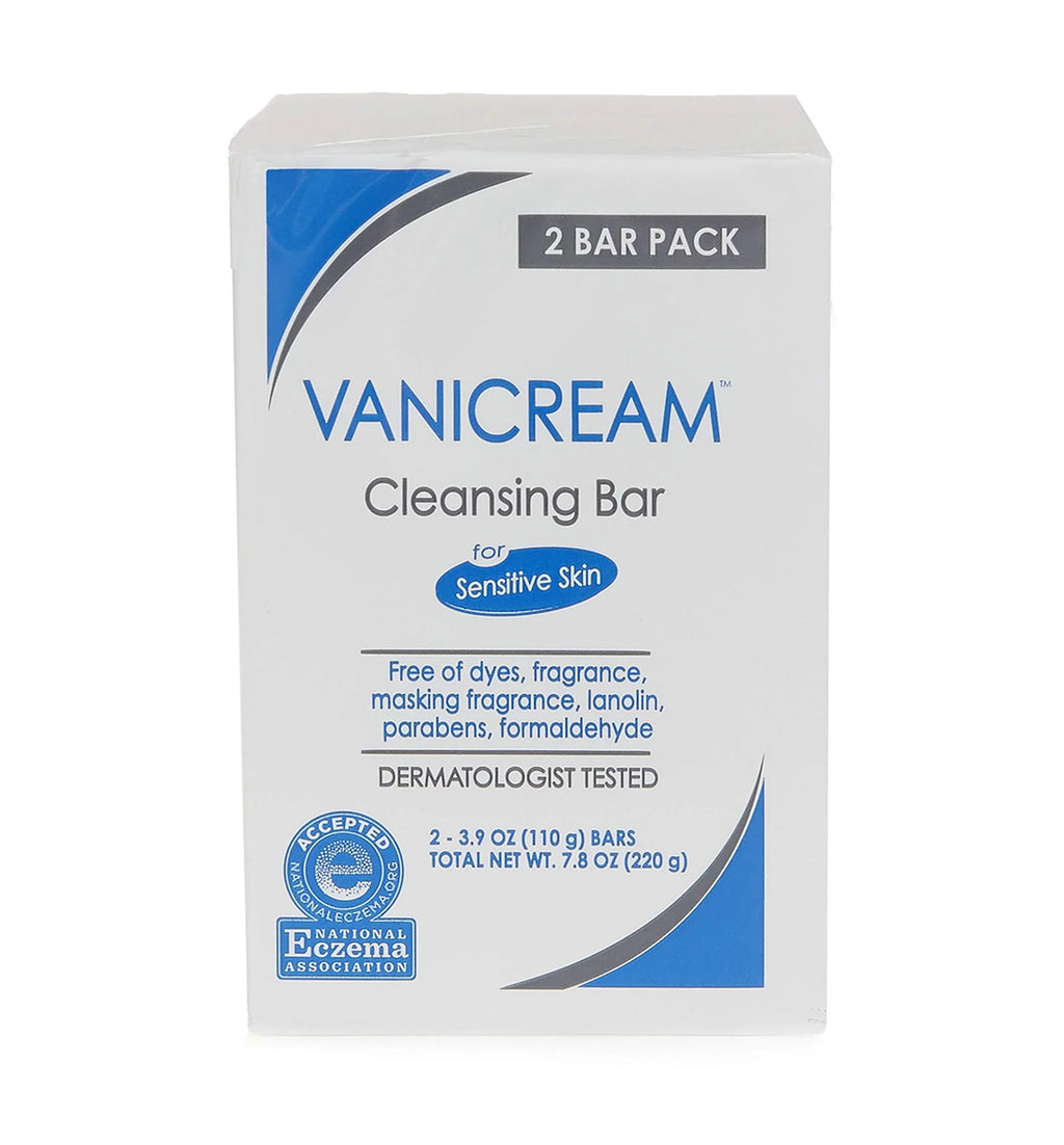 Fragrance Cleansing Skin For Ounce. Moisturizes Pack And And Free Sensitive Gently 7.8 Vanicream, Gluten Bar 3.9 Cleanses 2, Of Sulfate