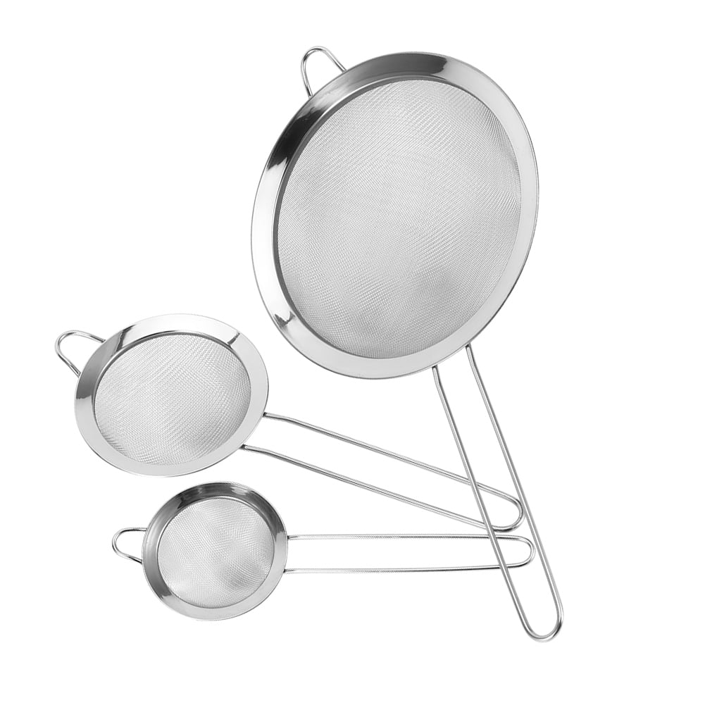 Food Filter Dekaim Filter Mesh Flour Steel Stainless 3Pcs Strainer Supplies Filter Kitchen Residue Mesh Sieve