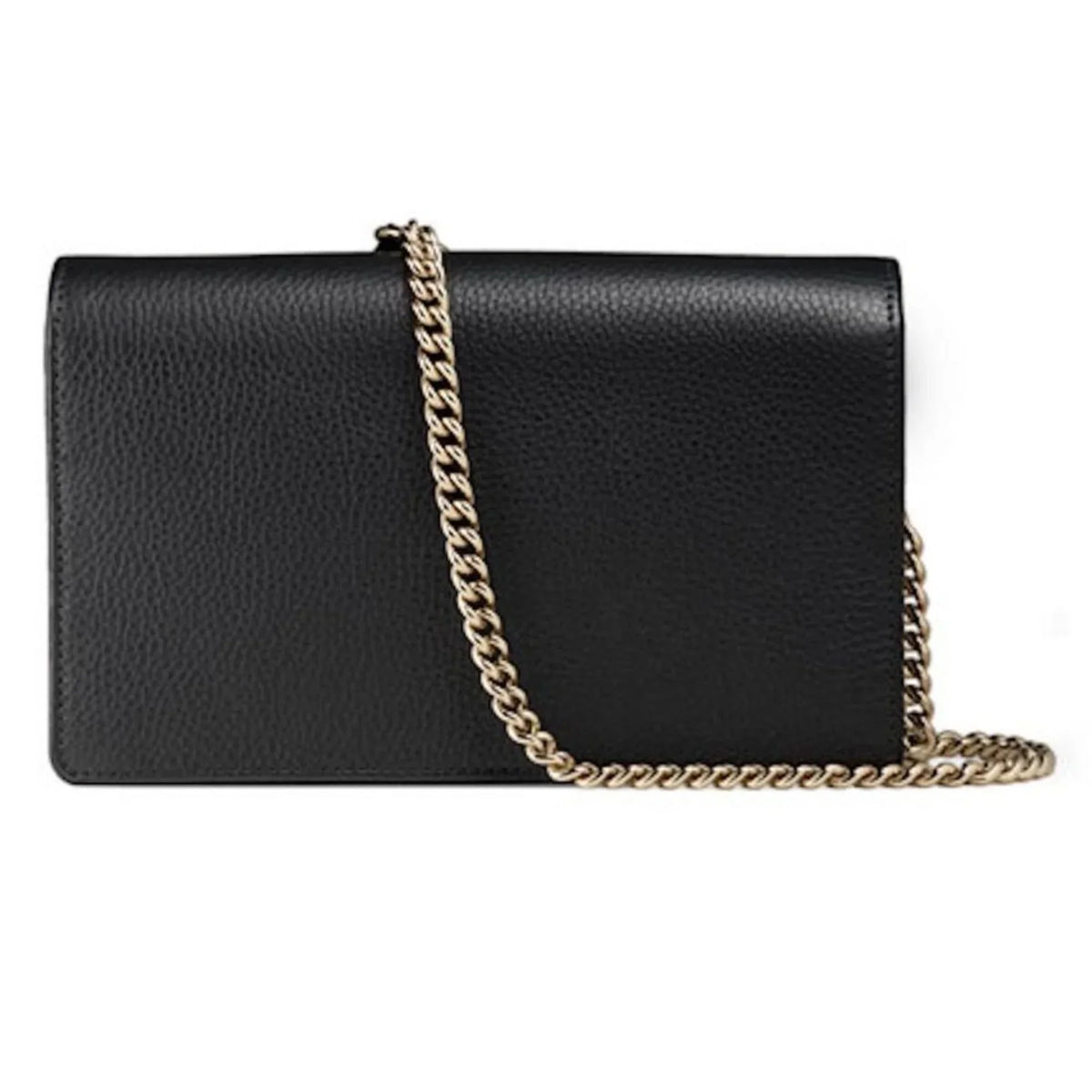 Black Chain Gucci Leather Soho Wallet Body Cross Bag on
