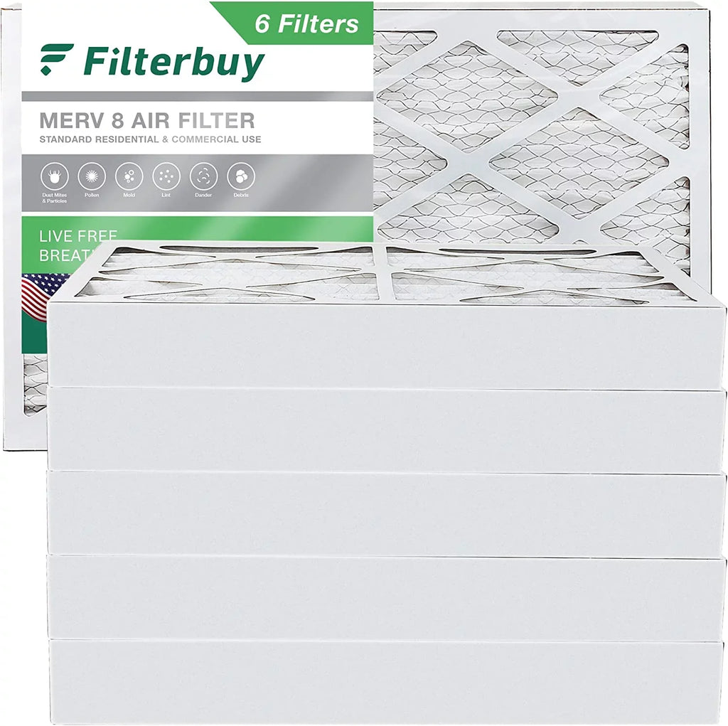 MERV AC Furnace Filterbuy 8 HVAC (6-Pack) 16x24x4 Air Pleated Filters