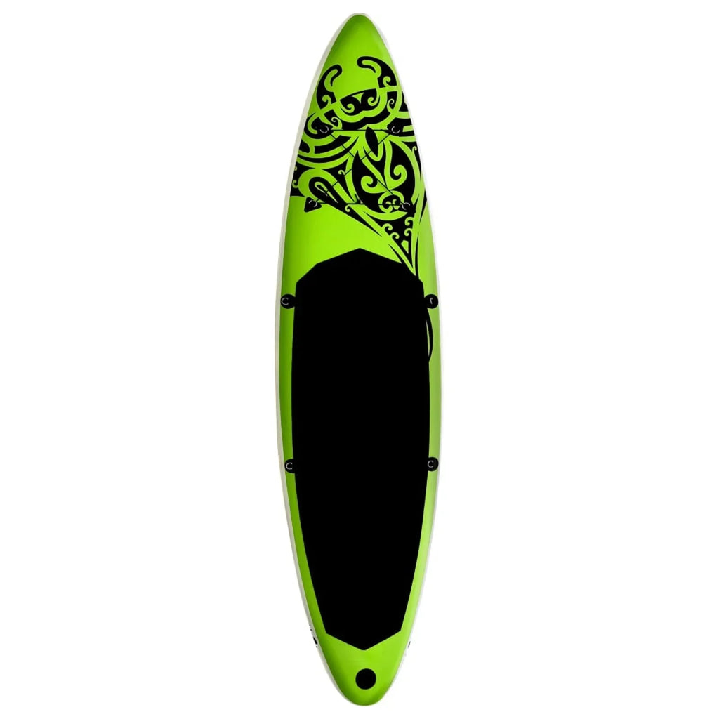 126"x29.9"x5.9" Green Paddleboard Inflatable Carevas Set