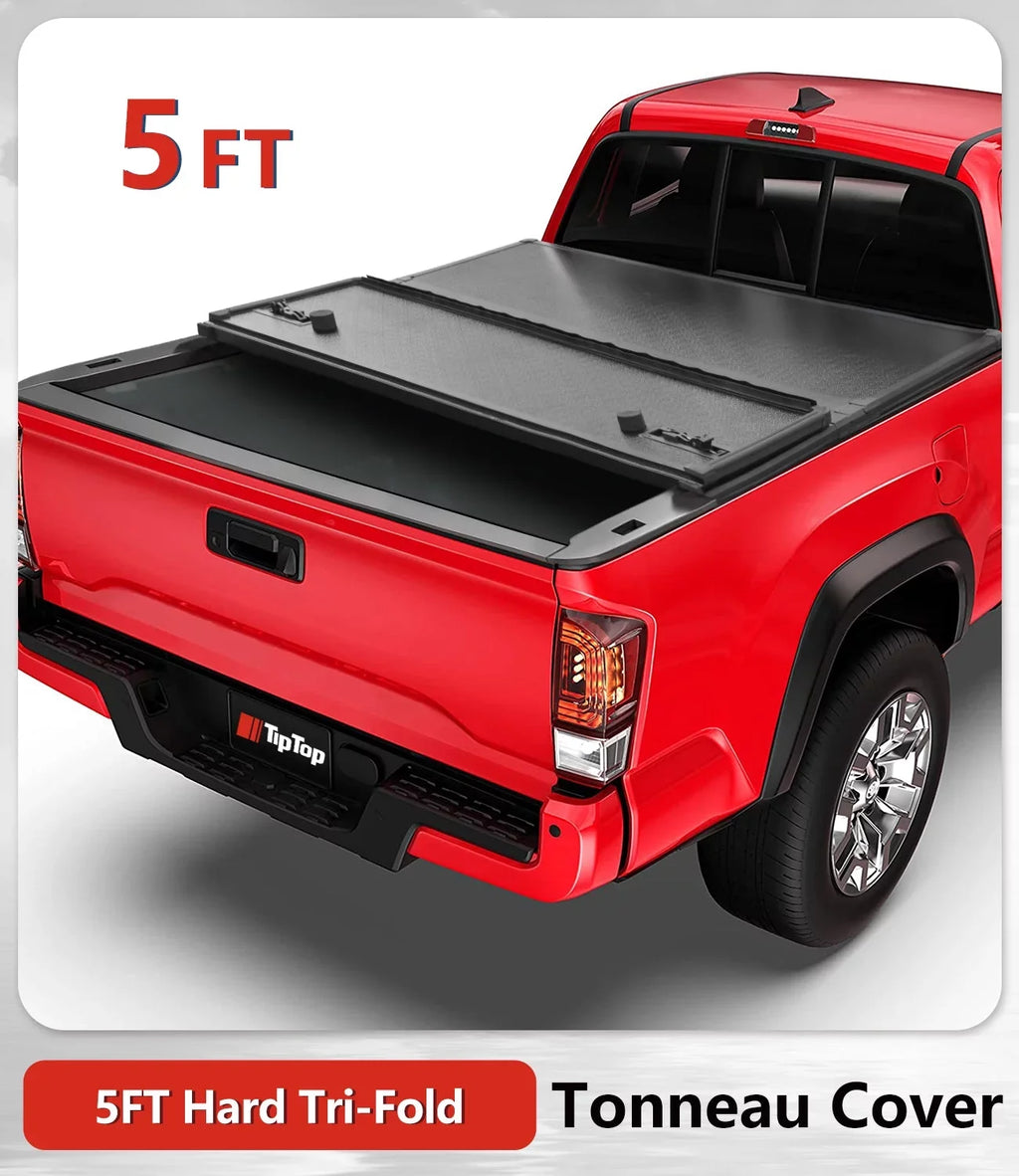 (60.3") The Deck TIPTOP or Tri-Fold | Top Truck System| Tacoma Without Bed Rail FRP With Tonneau For |For On 2005-2015 Hard TPM3 5ft Models Cover Bed